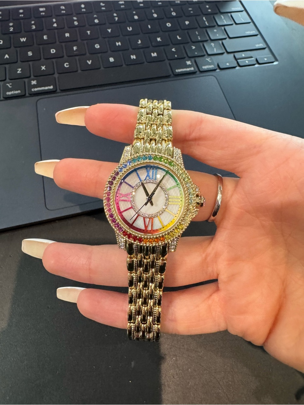 New Diamonique Rainbow Stainless Steel Watch